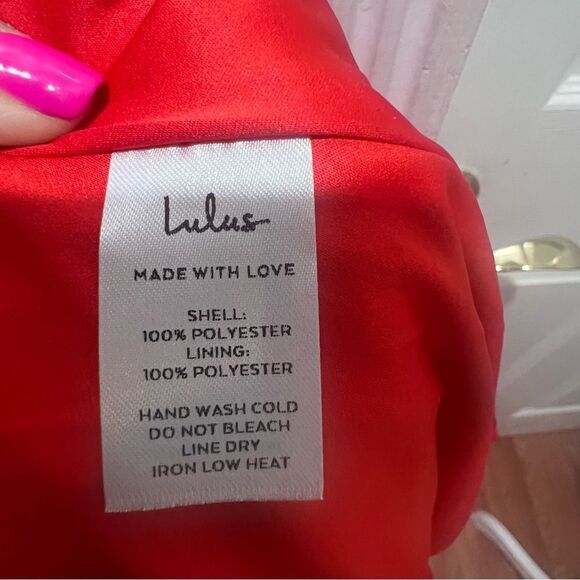 NWT Love in Bloom Red Floral Print Off-the-Shoulder High-Low Dress size small - Picture 13 of 13